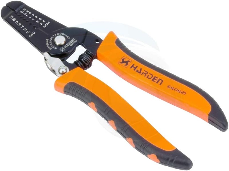 HARDEN Wire Cable Stripper and Cutter, 185 mm, 0.64-2.6 mm, 22-10 AWG - Image 1